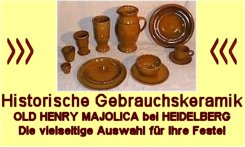 Old Henry, der original historische Becher aus der Majolica. Die komplette Ausstattung fr Ihre Jubilumsveranstalltung.